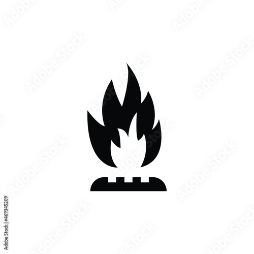 Stove gas burner vector icon