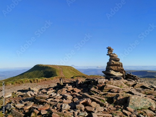Pen y Fan from the summit cairn of Corn Du