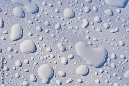 Water droplets on a gray background. High quality photo
