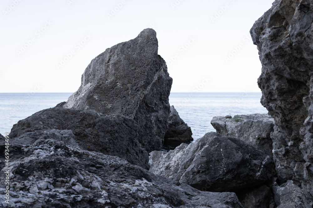 sea stones in the quiet sea sea stones in the quiet sea