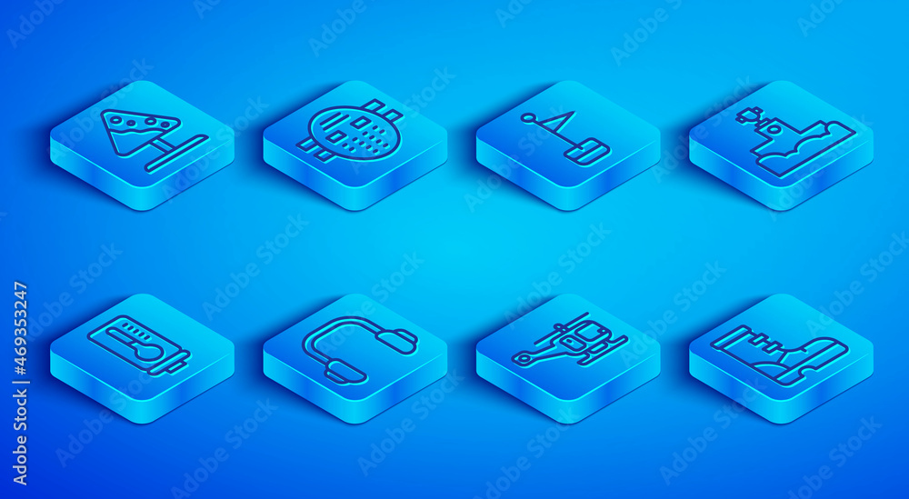 Set line Road sign avalanches, Hockey mask, Location marker, Winter headphones, Rescue helicopter, Award winner podium, Meteorology thermometer and Waterproof rubber boot icon. Vector Set line Road sign avalanches, Hockey mask, Location marker, Winter headphones, Rescue helicopter, Award winner podium, Meteorology thermometer and Waterproof rubber boot icon. Vector