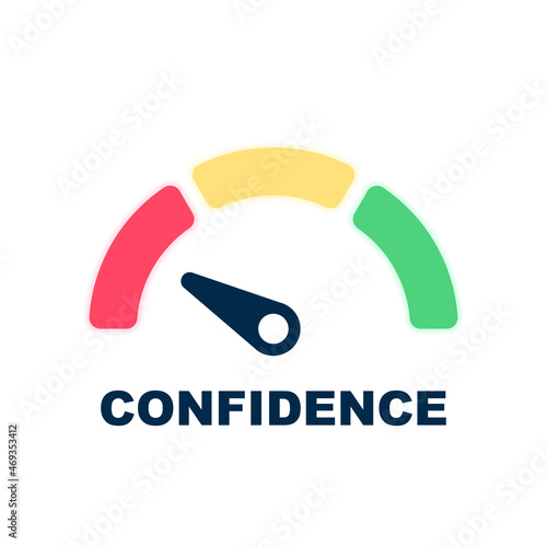 Confidence level scale simple illustration