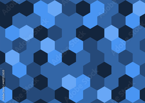 Abstract background of blue tone color with hexagon shape of modern design,vector illustration