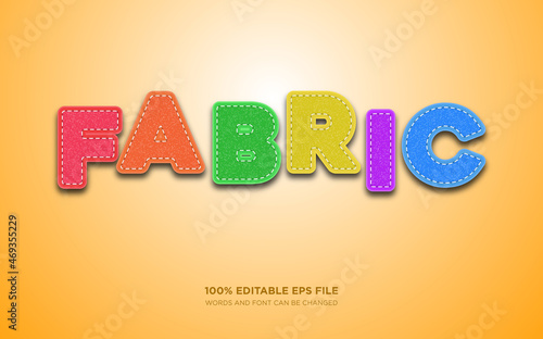 Fabric editable text style effect 