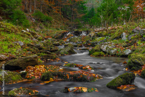 Sumny and Bily creek in autumn morning in Jeseniky mountains
