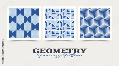 Geometry seamless pattern. Vector illustration.