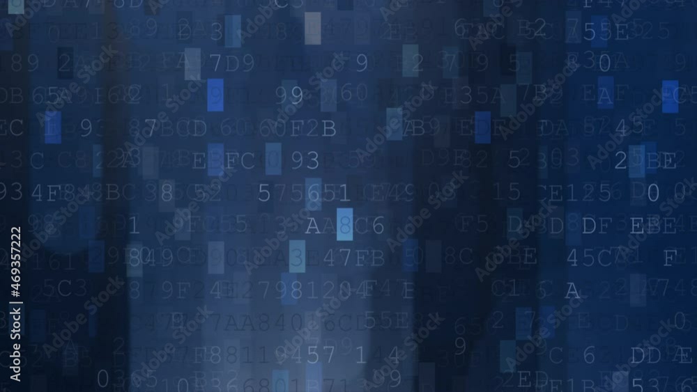 custom made wallpaper toronto digitalAbstract big data visualization. Blue flow of data as numbers strings and highlighted blocks. Information code representation. Cryptographic analysis. Stream of encoded data.