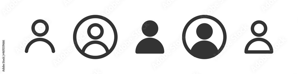 User icon. Avatar web sign. Admin profile vector symbol in flat