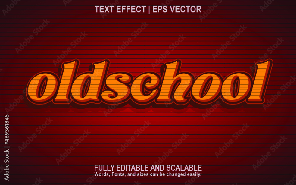 oldschool text effect in vintage style
