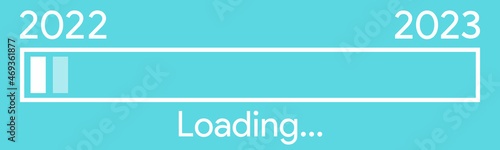 Progress bar showing loading of 2022, 2023.