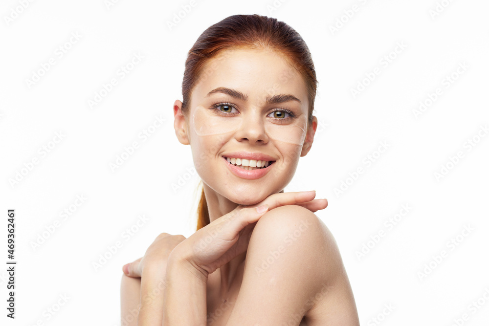 woman with clean skin collagen facial health care close-up woman with clean skin collagen facial health care close-up