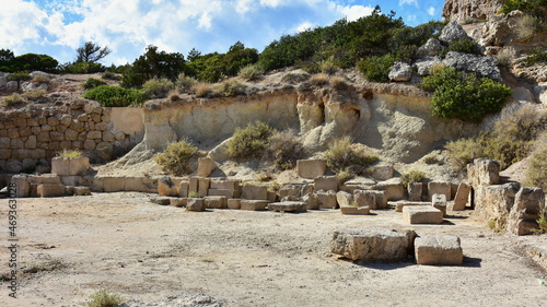 archaeological site of temple of Hera near village Perachora in Greece