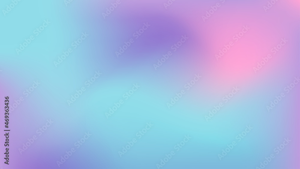 Gradient abstract background. Smooth soft and warm bright pastel liquid  purple, pink, cian  gradient for app, web design, web pages, banners, greeting cards. Vector illustration design. 