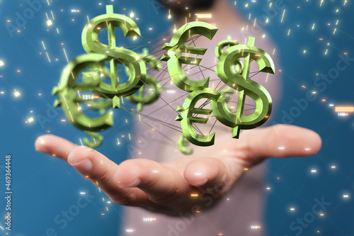 Euro and Dollar Symbol. EUR...
