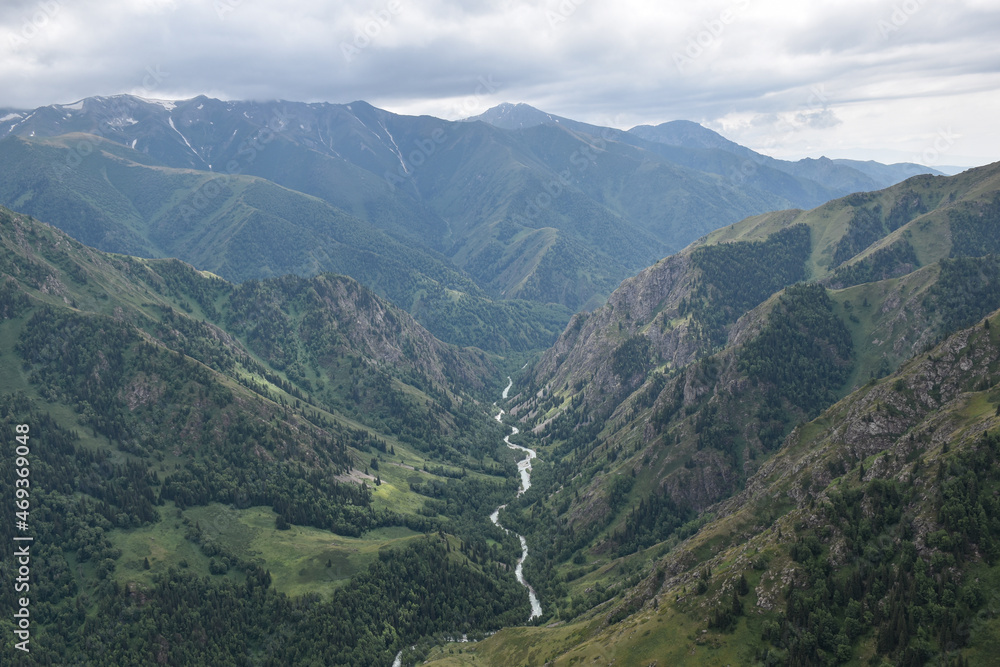 Naklejka premium landscape with mountains