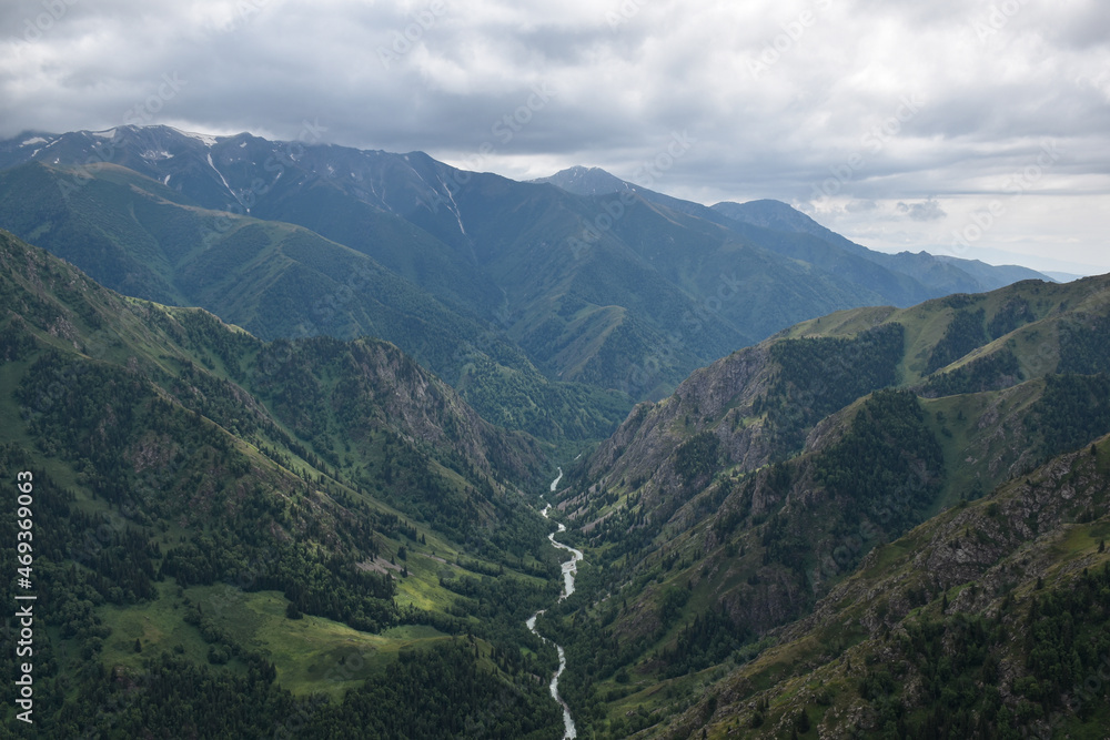 Naklejka premium landscape with mountains
