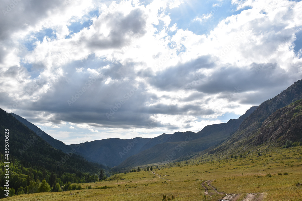 landscape with mountains