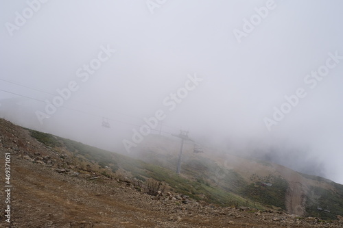 fog in the mountains