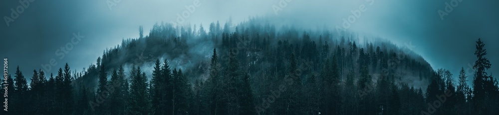 Panorama of Tatra Mountains in Poland. 