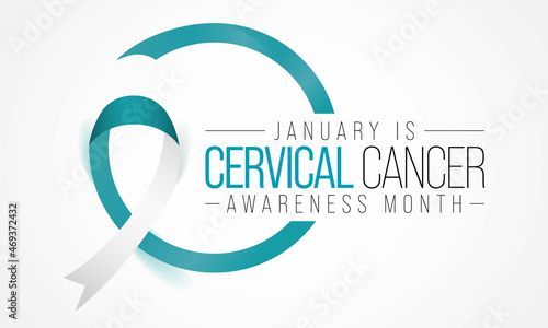 Cervical Cancer awareness month is observed every year in January, It occurs most often in women over age 30. Vector illustration