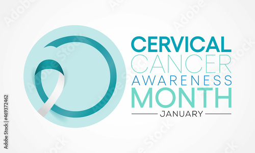 Cervical Cancer awareness month is observed every year in January, It occurs most often in women over age 30. Vector illustration