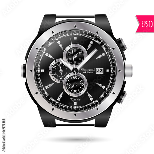 vector modern realistic luxury, wrist watch