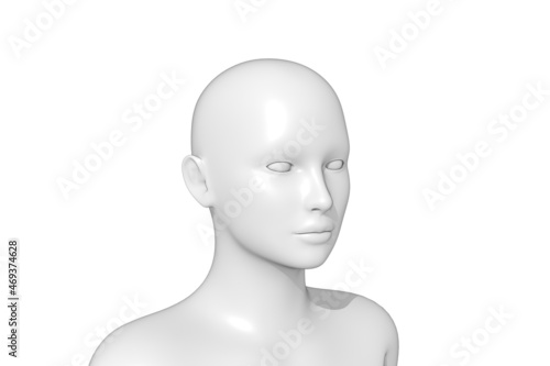 Woman, Human Female Head, 3D