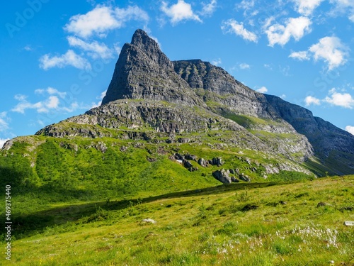 Mountain peak of Innerdalstarnet, Innerdalen valley, Norway