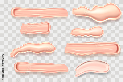 Vector cosmetic realistic moisturizing blob set.