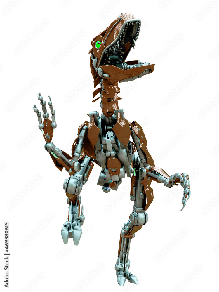 velociraptor robot running frontal view velociraptor robot running frontal view