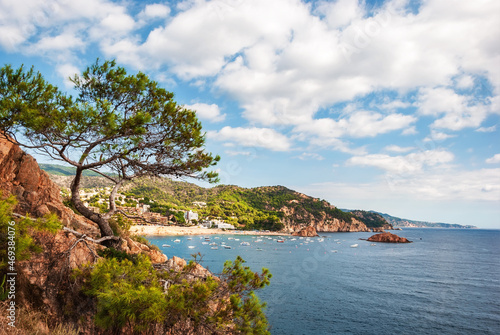 Tossa De Mar, Catalonia, Spain. Picturesque Costa Brava coast with beautiful beaches and clean turquoise water.