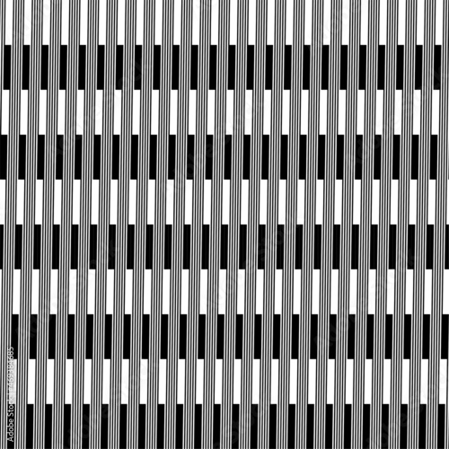 TV screen glitch, bad signal effect. Seamless black white pattern. Geometric and minimal vector texture. Op art, optical illusion.