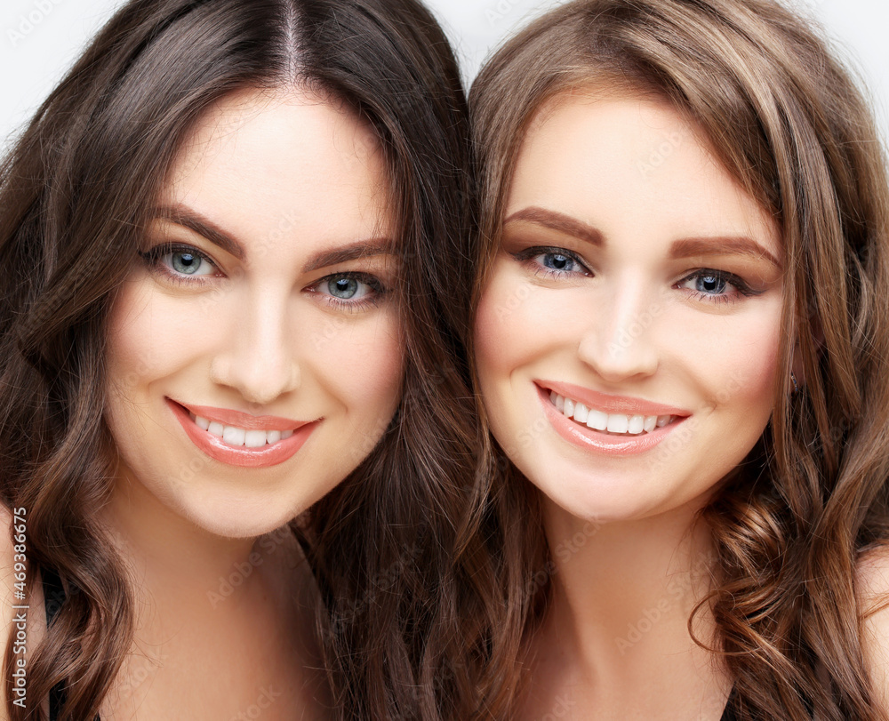 Beauty portrait of a young girls. Fresh Clean Skin Beauty portrait of a young girls. Fresh Clean Skin