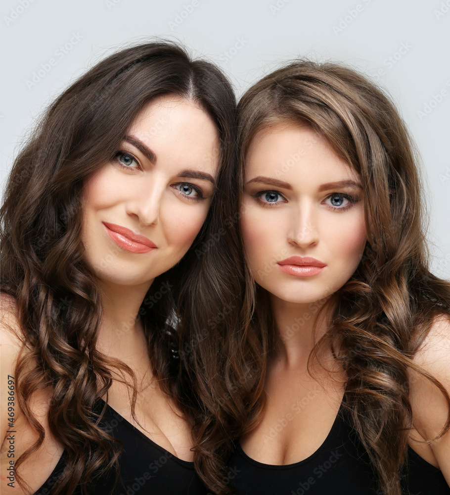 Beauty portrait of a young girls. Fresh Clean Skin Beauty portrait of a young girls. Fresh Clean Skin
