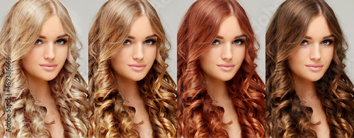 Concept Coloring Hair.Curly hair