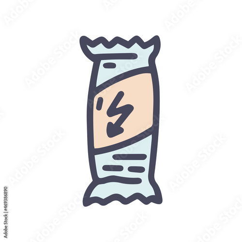 hiking energy bars color vector doodle simple icon