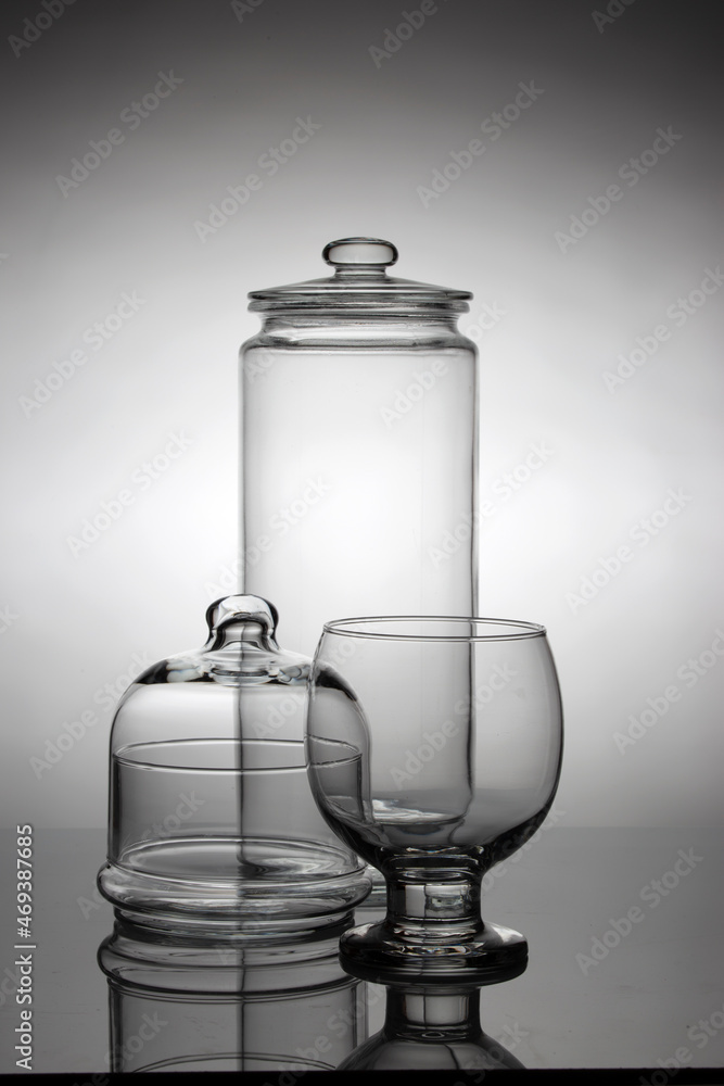 glass jug and glass