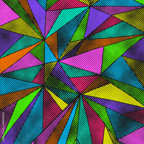 Abstract Pop Art Textured Background Vector Design.