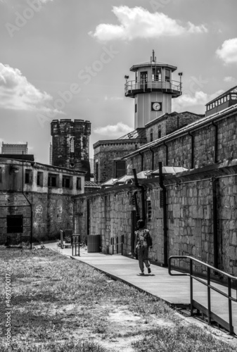 Canvas Print Watchtower and court of Easter State Penitentiary