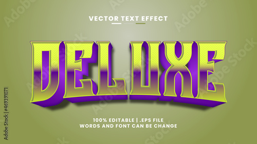 Deluxe cartoon comic game style editable text effect 3d template
