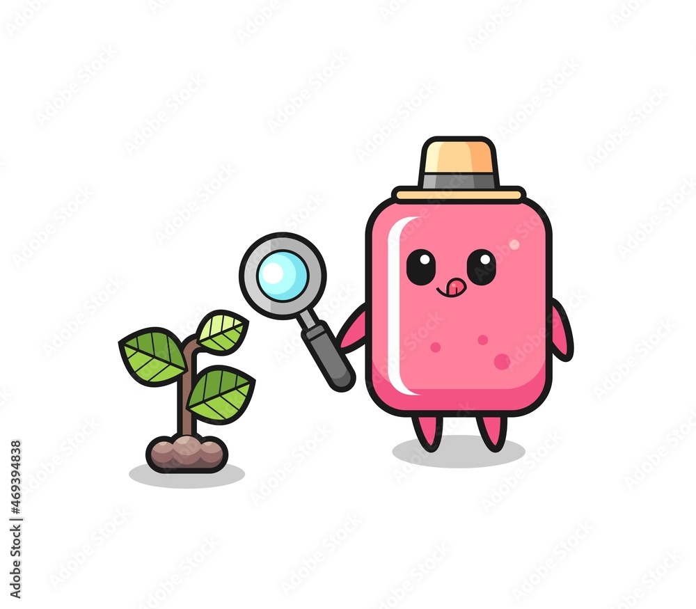 cute bubble gum herbalist researching a plants cute bubble gum herbalist researching a plants