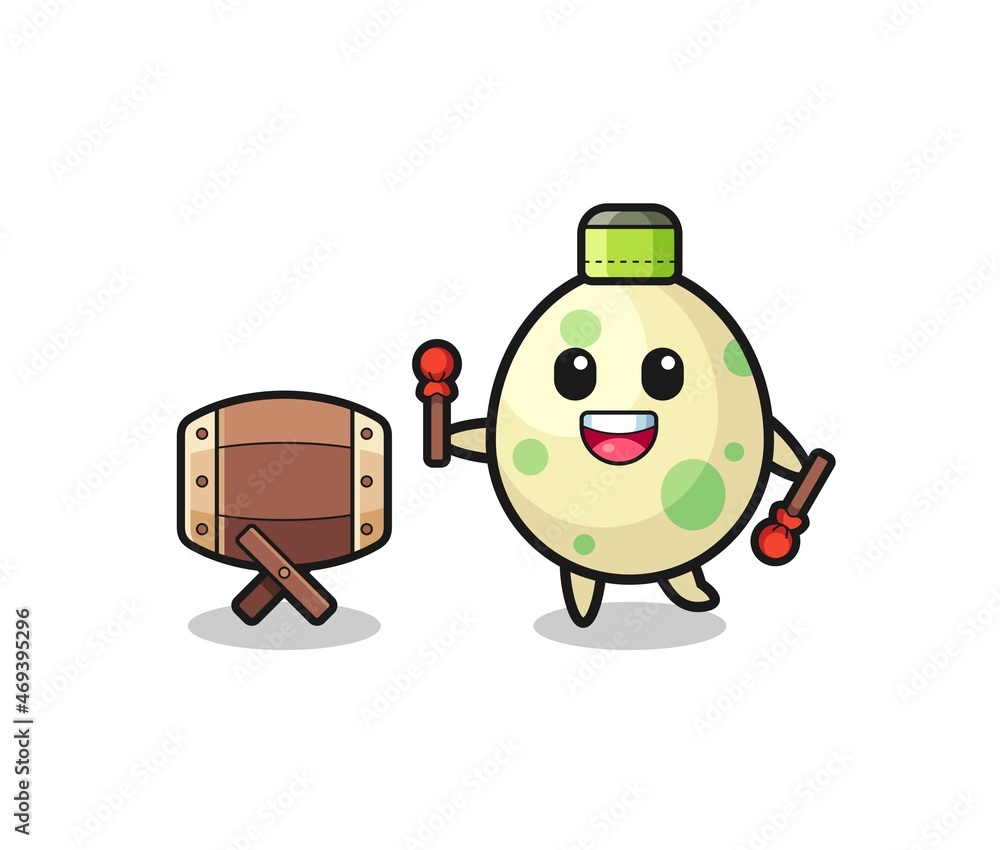 spotted egg muslim cartoon is beating the bedug spotted egg muslim cartoon is beating the bedug