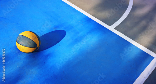 Minimal basketball photo background with copy space for text photo