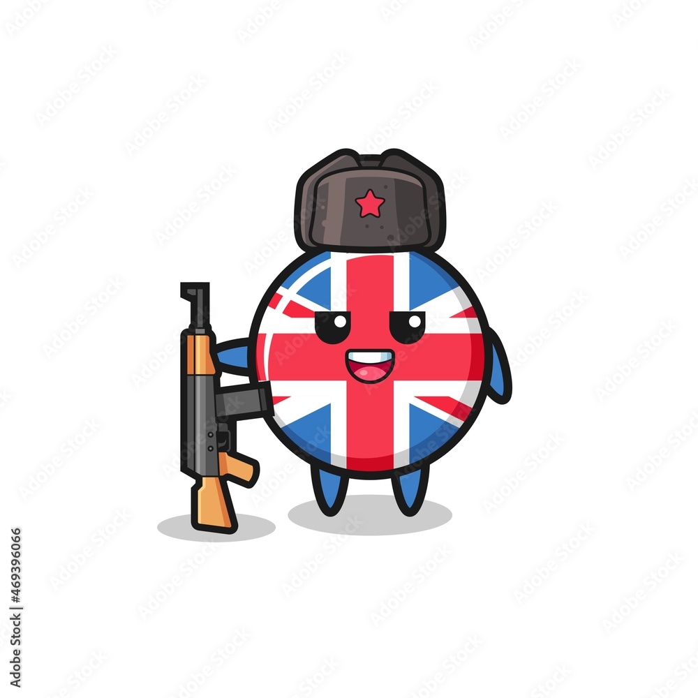 cute united kingdom flag cartoon as Russian army cute united kingdom flag cartoon as Russian army