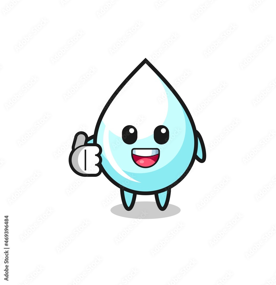 milk drop mascot doing thumbs up gesture milk drop mascot doing thumbs up gesture