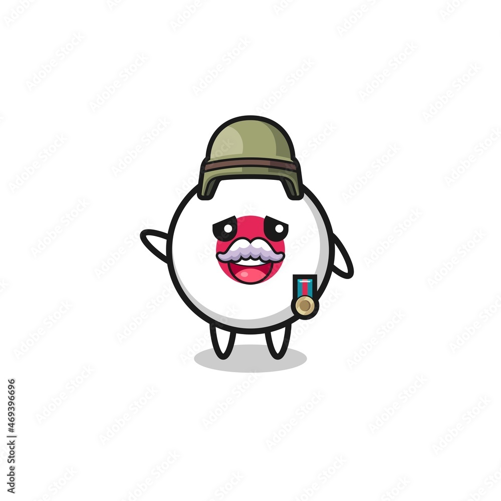 cute japan flag as veteran cartoon cute japan flag as veteran cartoon