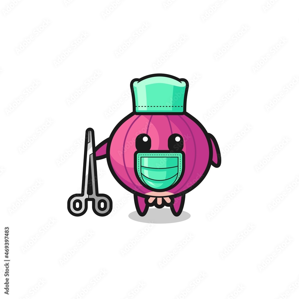 surgeon onion mascot character