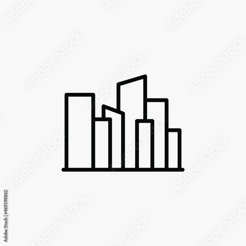 City  urban  town line icon  vector  illustration  logo template. Suitable for many purposes.