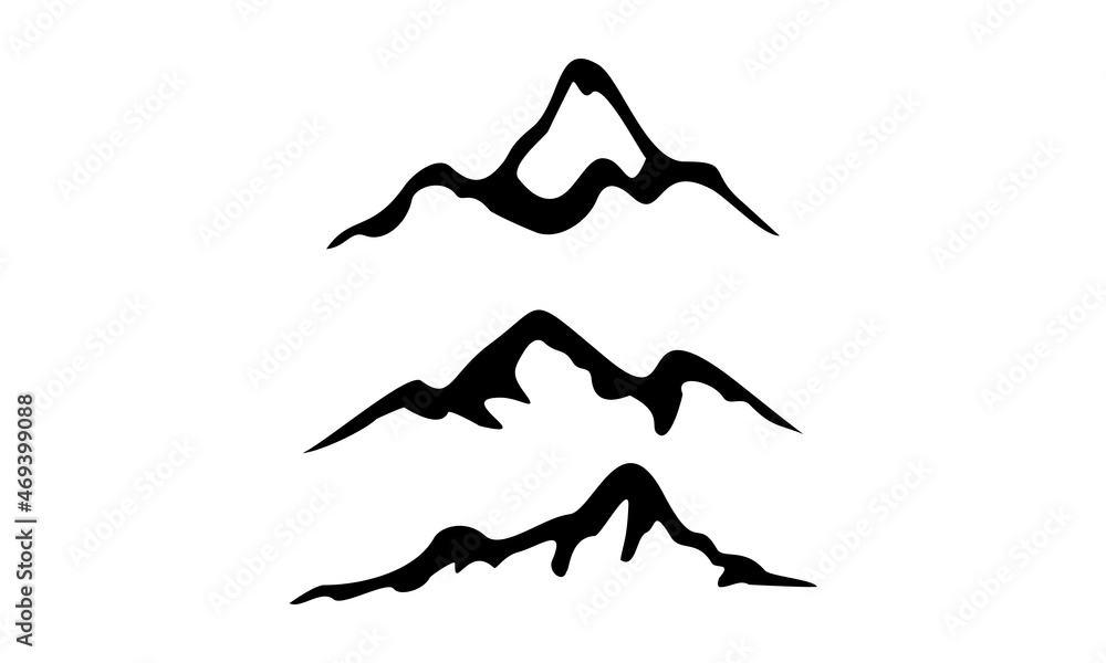 black mountain vector logo