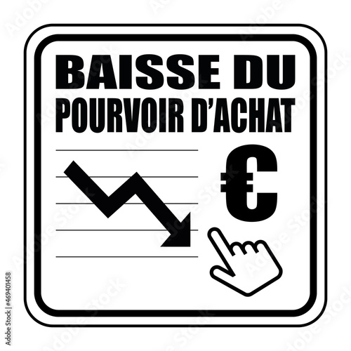 Logo baisse du pouvoir d'achat.